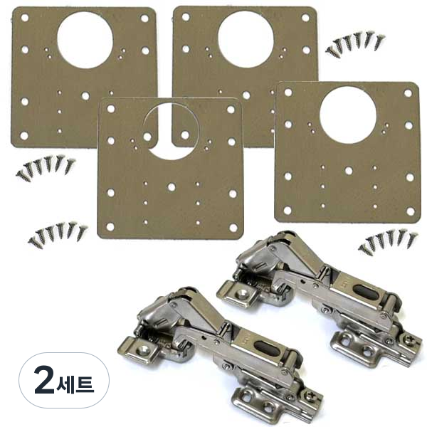 문주 180도 아웃도어경첩 사각보강판 세트 싱크대 장롱 문짝 수리 보강 플레이트 19,000원