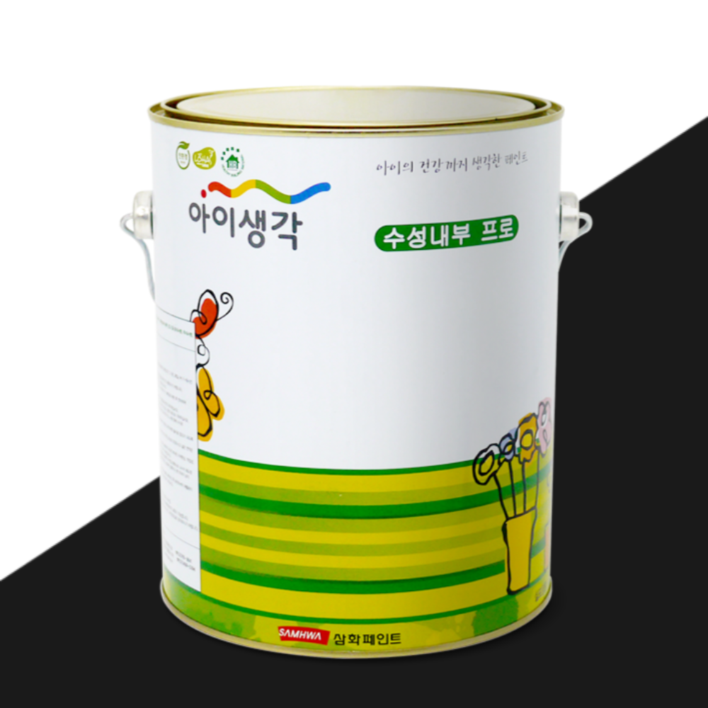 삼화 벽지 수성 벽 셀프 친환경 실크벽지 벽지 방문 가구 몰딩 아이생각 수성내부프로 4L, 화이트크림, 4L, 1개 19,480원