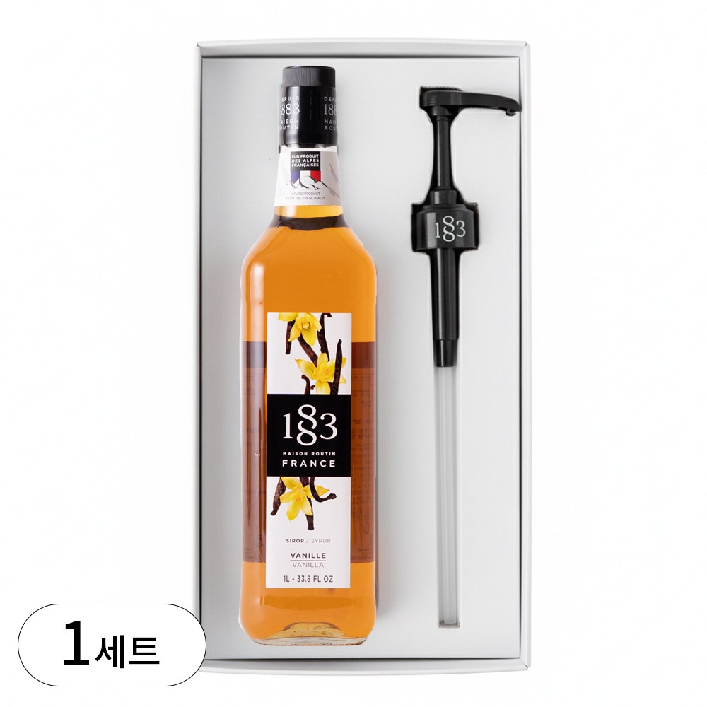 1883메종루틴 바닐라향 시럽 1L+1883 로고 블랙 시럽 펌프 세트, 1L 23,000원
