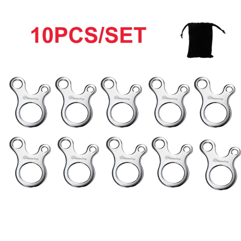 타프 텐트 클램프 클립 버클 조인트 510 개몫 야외 캠핑 텐트 윈드 로프 버클 3 홀 알루미늄 합금 로프 텐셔너 텐트 코드 로프 패스너 조임 후크 19,900원