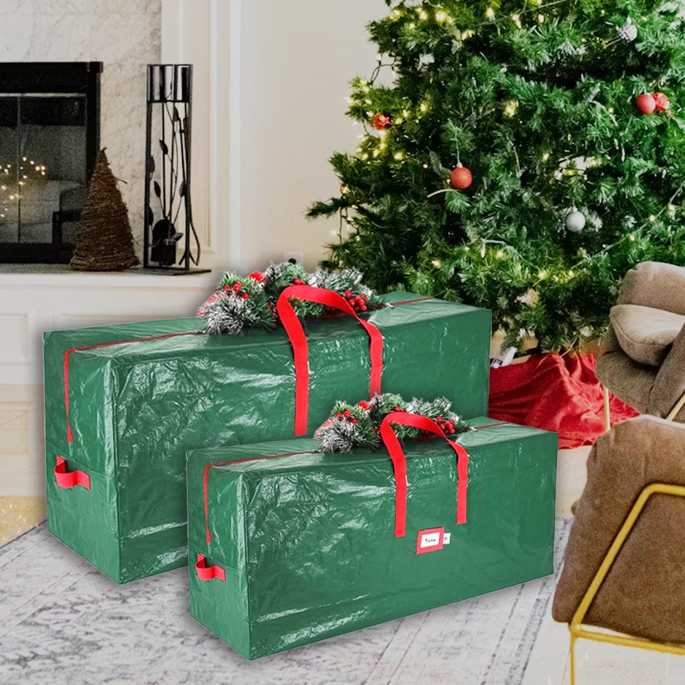 SANS 크리스마스 트리 지퍼 백 가방 수납 정리함, 1개, 그린 only 23,500원