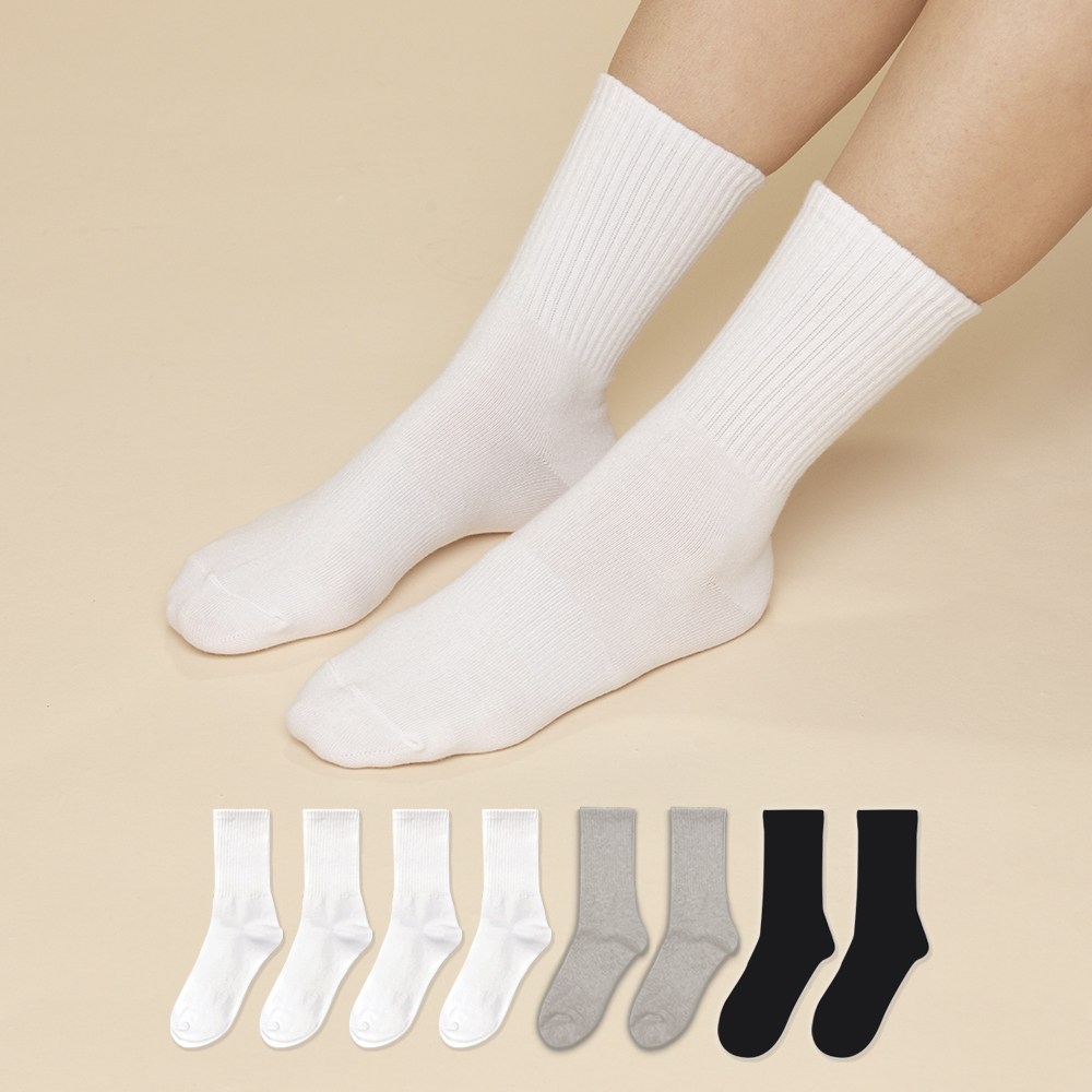 비바슈슈 여성용 쫀쫀한 장목 면양말 무지 8켤레 13,990원