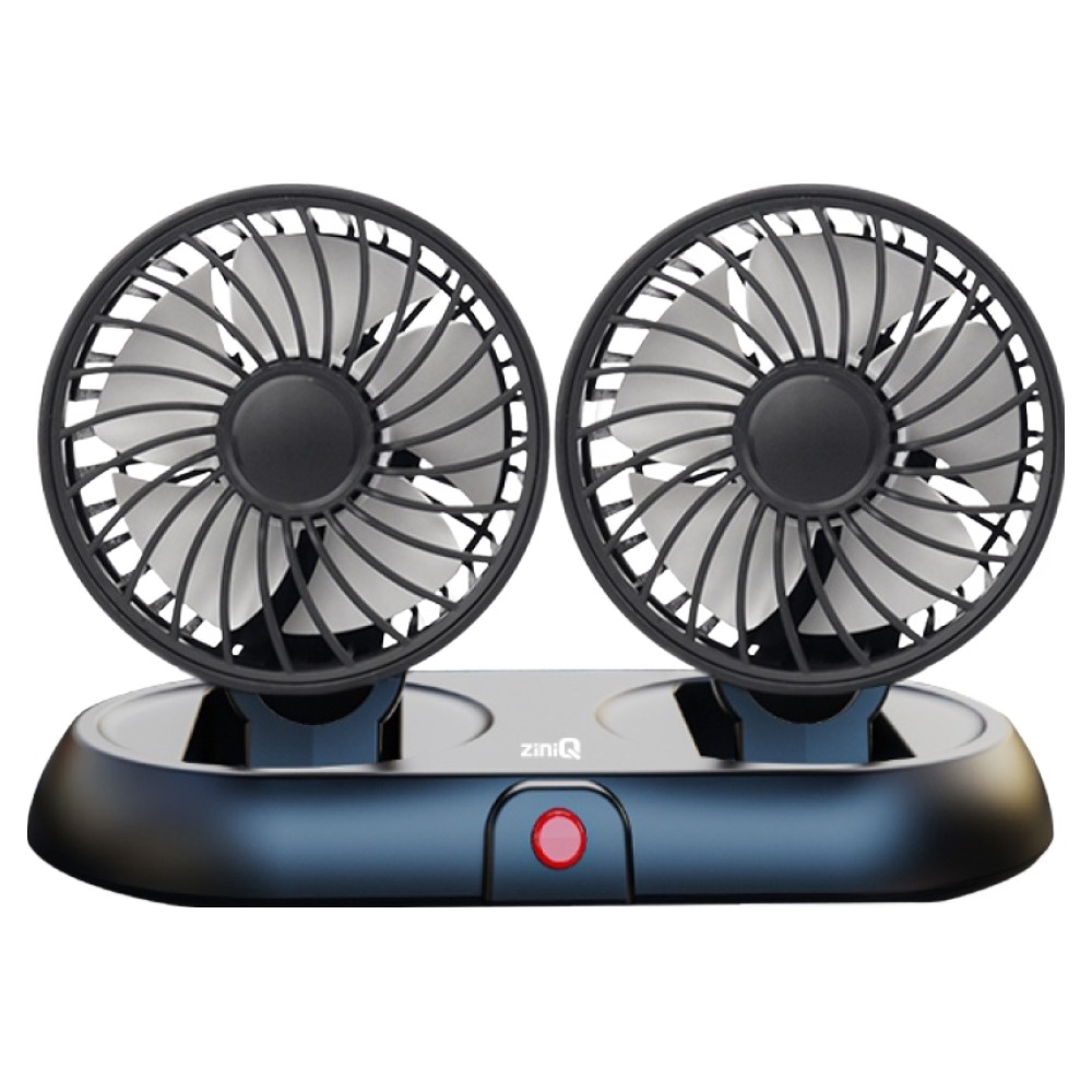지니큐 USB타입 듀얼 5엽 날개 3단풍량 서큘레이터형 차량용 선풍기, 블랙, FC-200A 15,500원