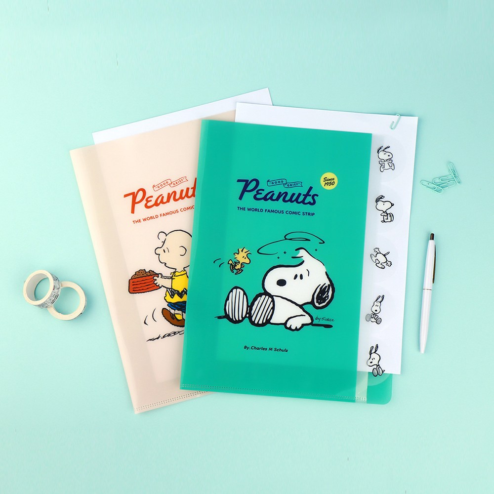 피너츠 스누피 5포켓 인덱스 화일 (2 option) 4,900원