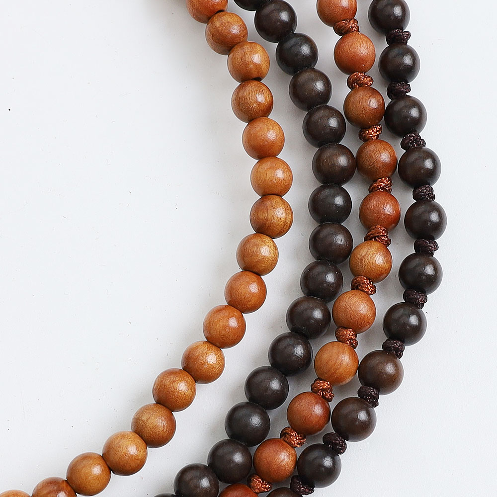 [주머니증정] 생대추 벽조목 천주 6mm 8mm 10mm 대추나무천주 매듭 1000 염주 목재천주 73,000원