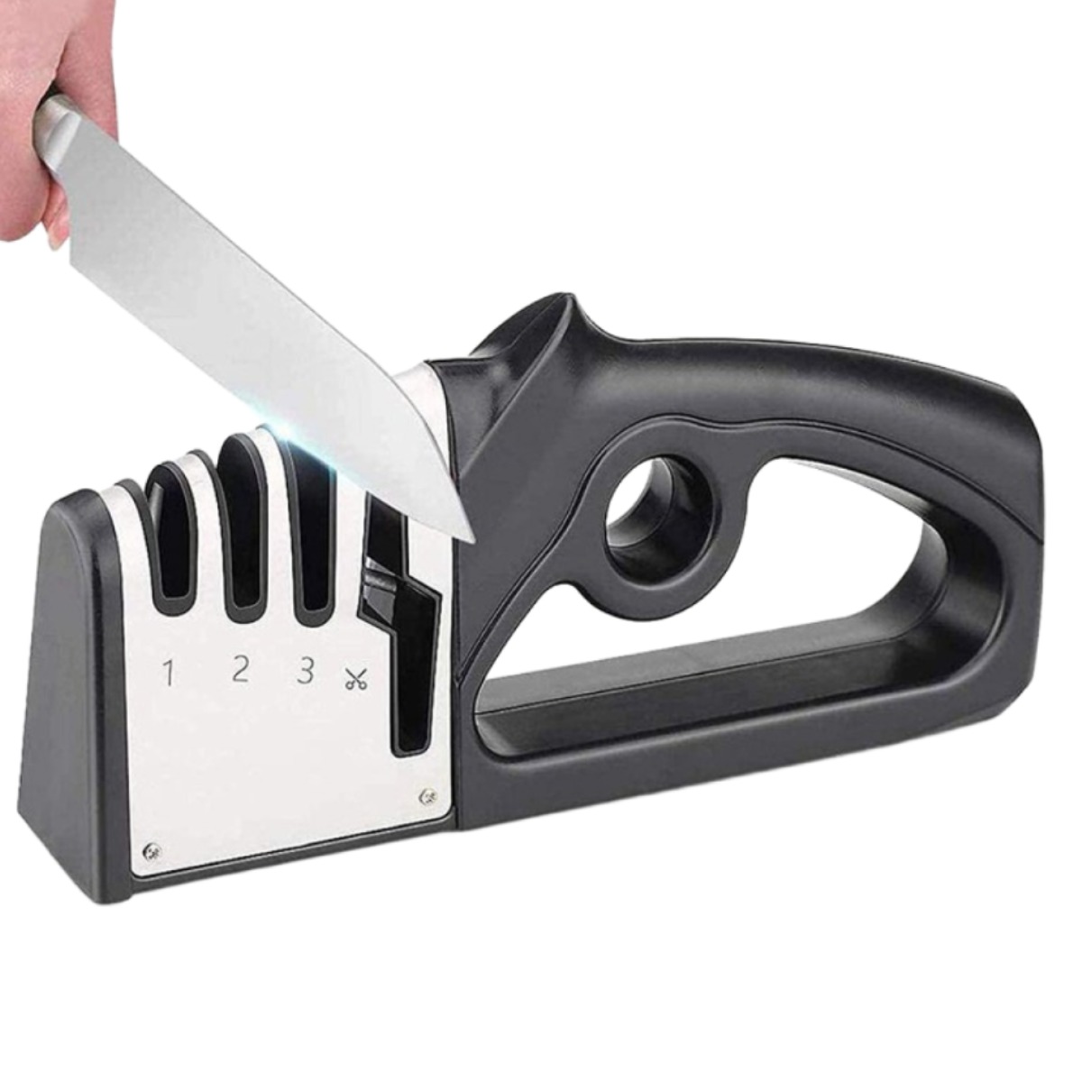 챌린지하이브리드 4in1 멀티 칼갈이 가위갈이 샤프너, 1개, 블랙 8,350원