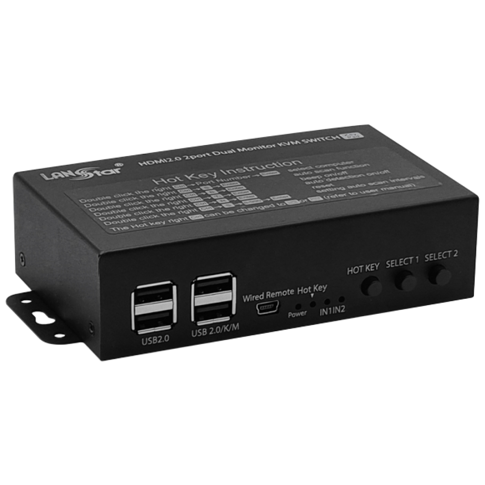 랜스타 스위치 HDMI2.0 듀얼 모니터 화면 출력 무전원 KVM 92,000원