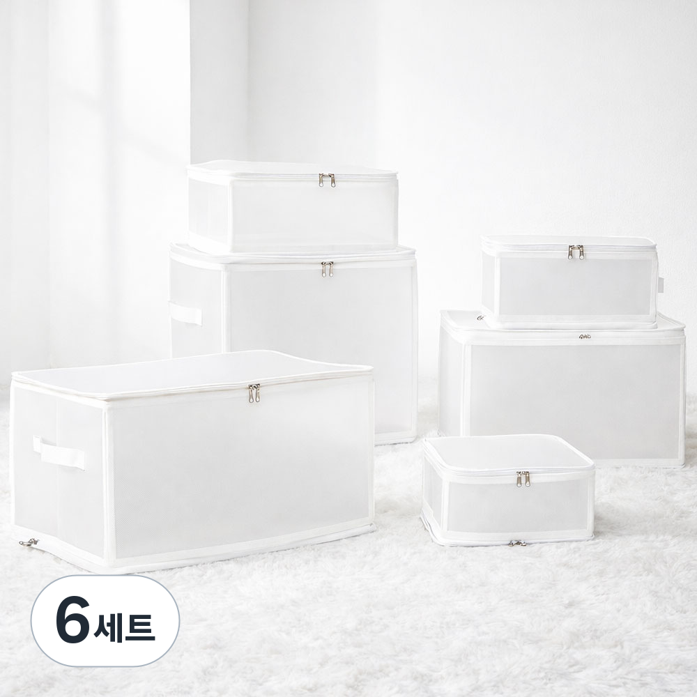 실버미어 접이식 투명수납함 옷정리수납함 2P, 단일색상, 6세트 39,800원