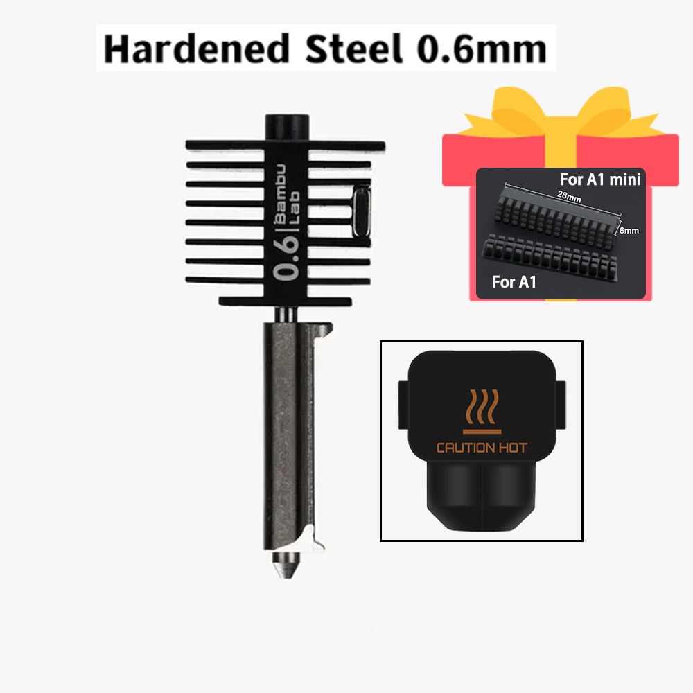 A1 A1 Bambu 부품 고속 Mini Lab 키트 프린터 핫엔드 노즐 8mm 어셈블리용 경화강 3D 오리지널 29,300원