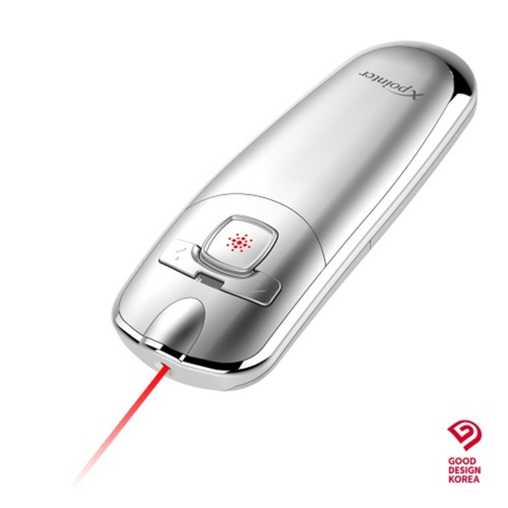 [당일발송] 실버 무선프리젠터 2배 밝은 프리미엄 오렌지 레이저 포인터, 1개 48,000원