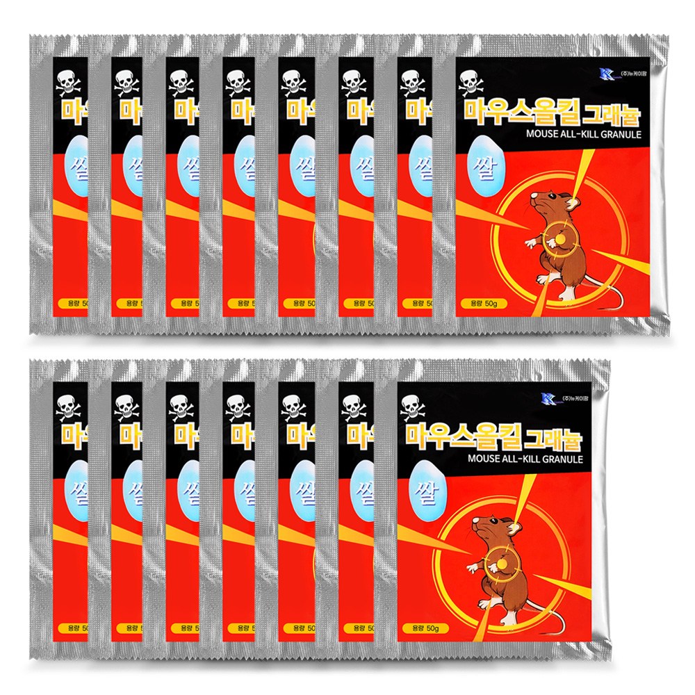 마우스올킬 그래뉼 50g 쌀쥐약 살서제 강력효과 쥐쌀 케이팜 7,340원