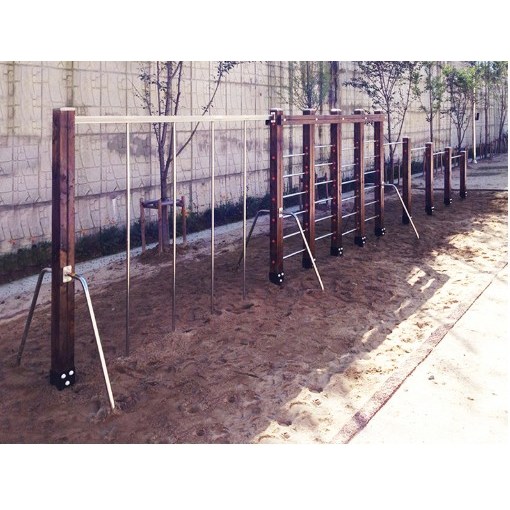 월드스포츠산업 학교공원체육 복합형 기어오르기 기구 WD-P-0078 스텐 목제 6,488,790원