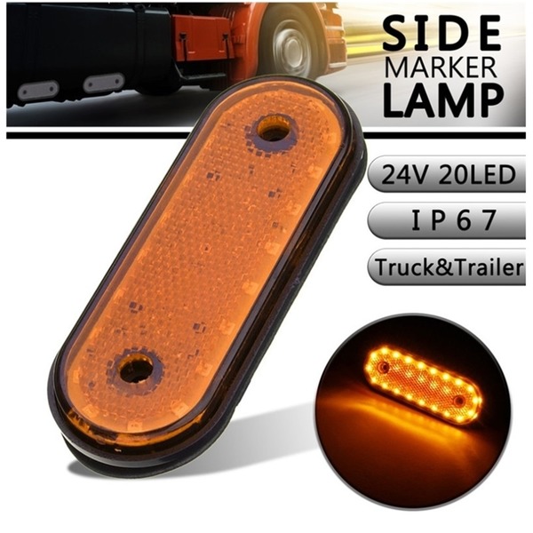 제로몰 24V전용 슬림 차폭등 브레이크등 미등 LED폭등 화물차 트럭 캠핑, 오렌지, 1개 3,500원