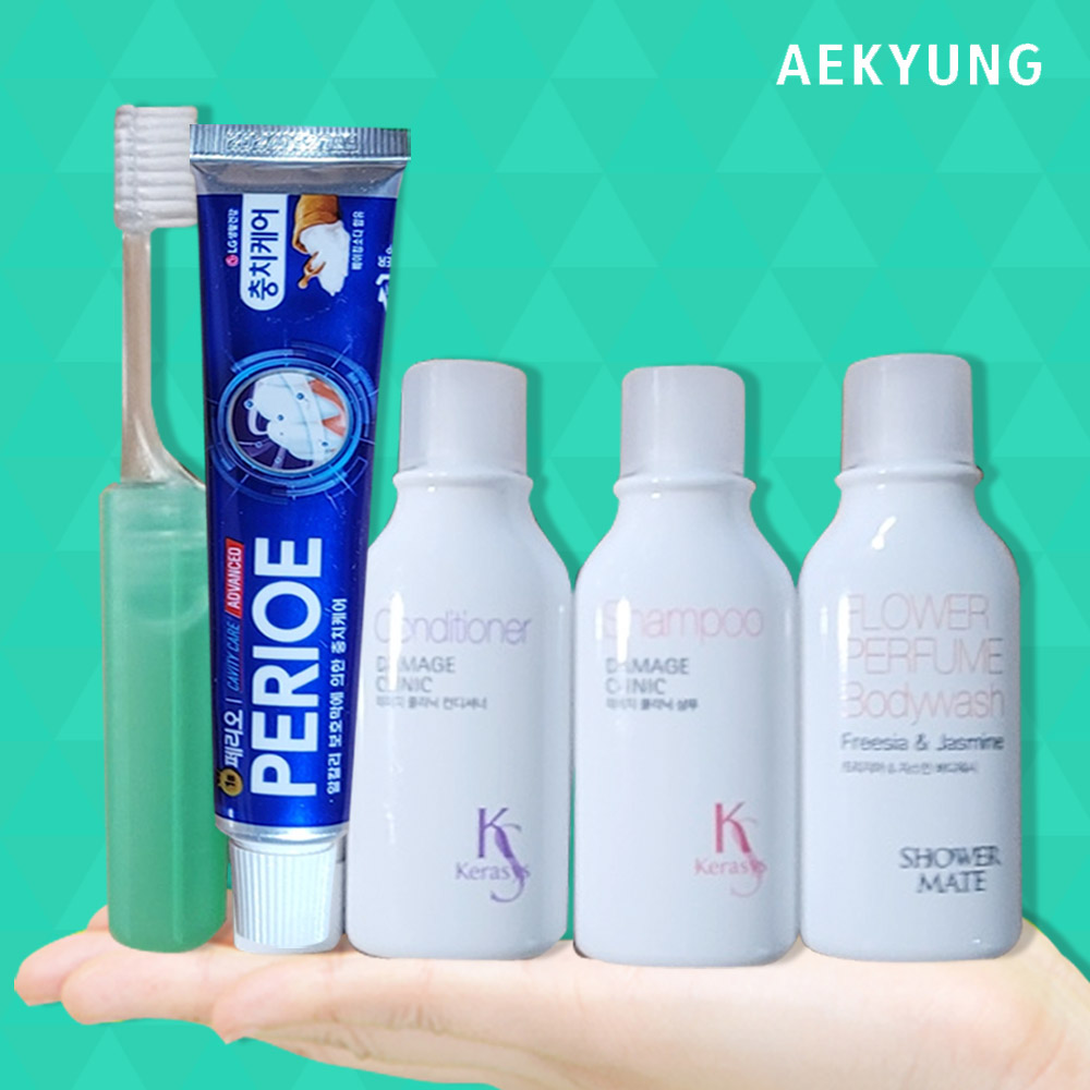 애경 여행용 세면도구세트 5종/헬스장 수영장 워터파크 루다컴퍼니, 1개 9,900원