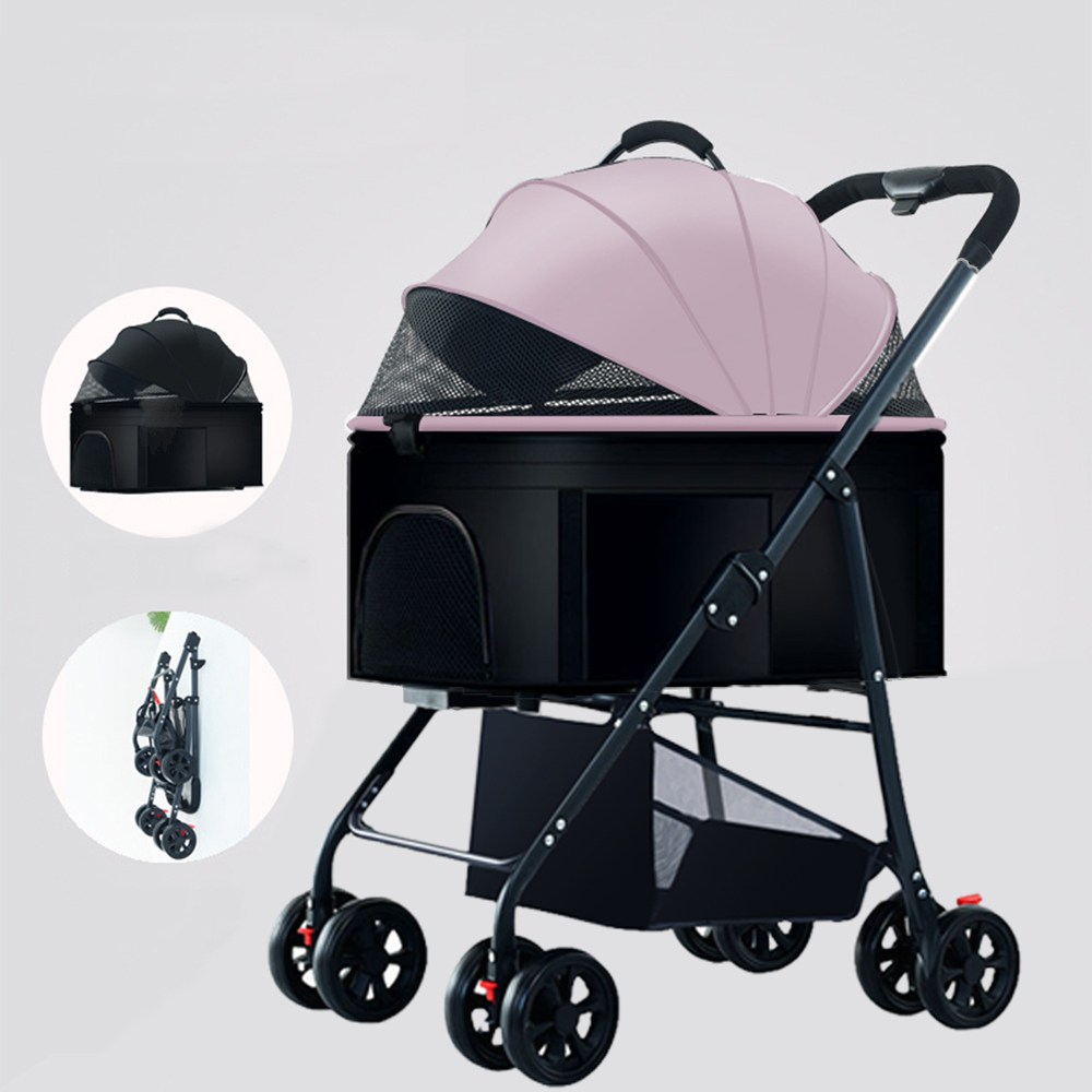 달리발리 모아펫 카트 강아지 고양이 프리미엄 2in1 카시트 겸용 접이식 이동장 애완동물 유모차 55,900원