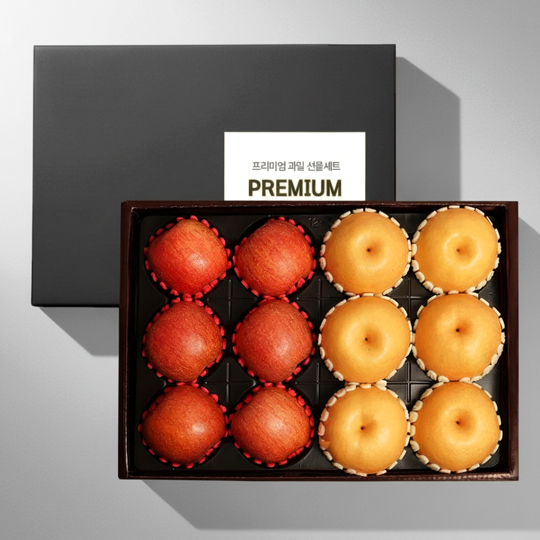 명품청과 사과 + 배 혼합과일 프리미엄 선물세트, 1개, 6kg (사과6+배6) 121,000원