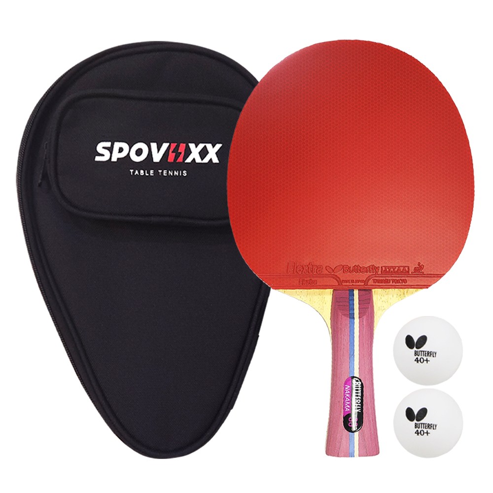 버터플라이 탁구라켓 양면 쉐이크 핸드 카본 NAKAMA S-3 + 스포빅스 케이스 124,000원