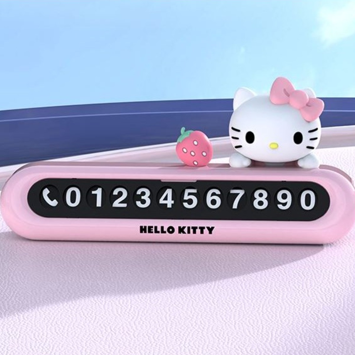 넘버링카 차량용 주차번호판 헬로키티 캐릭터 자동차 안심번호판, 1개, 연핑크 15,100원