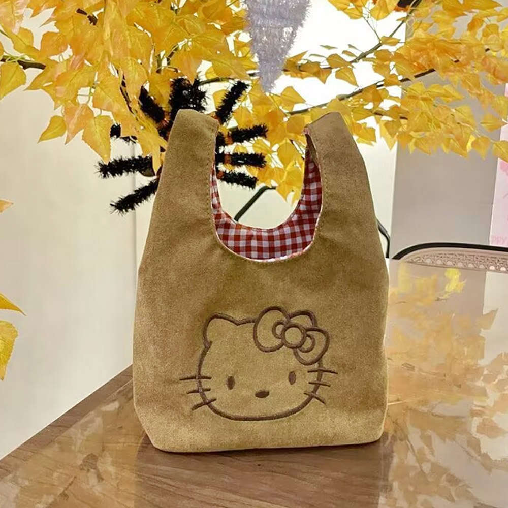 헬로 키티 에코백 손가방 숄더백 호보백 크로스백 미니백 귀여운 빅페이스 스웨이드 가방 17,500원