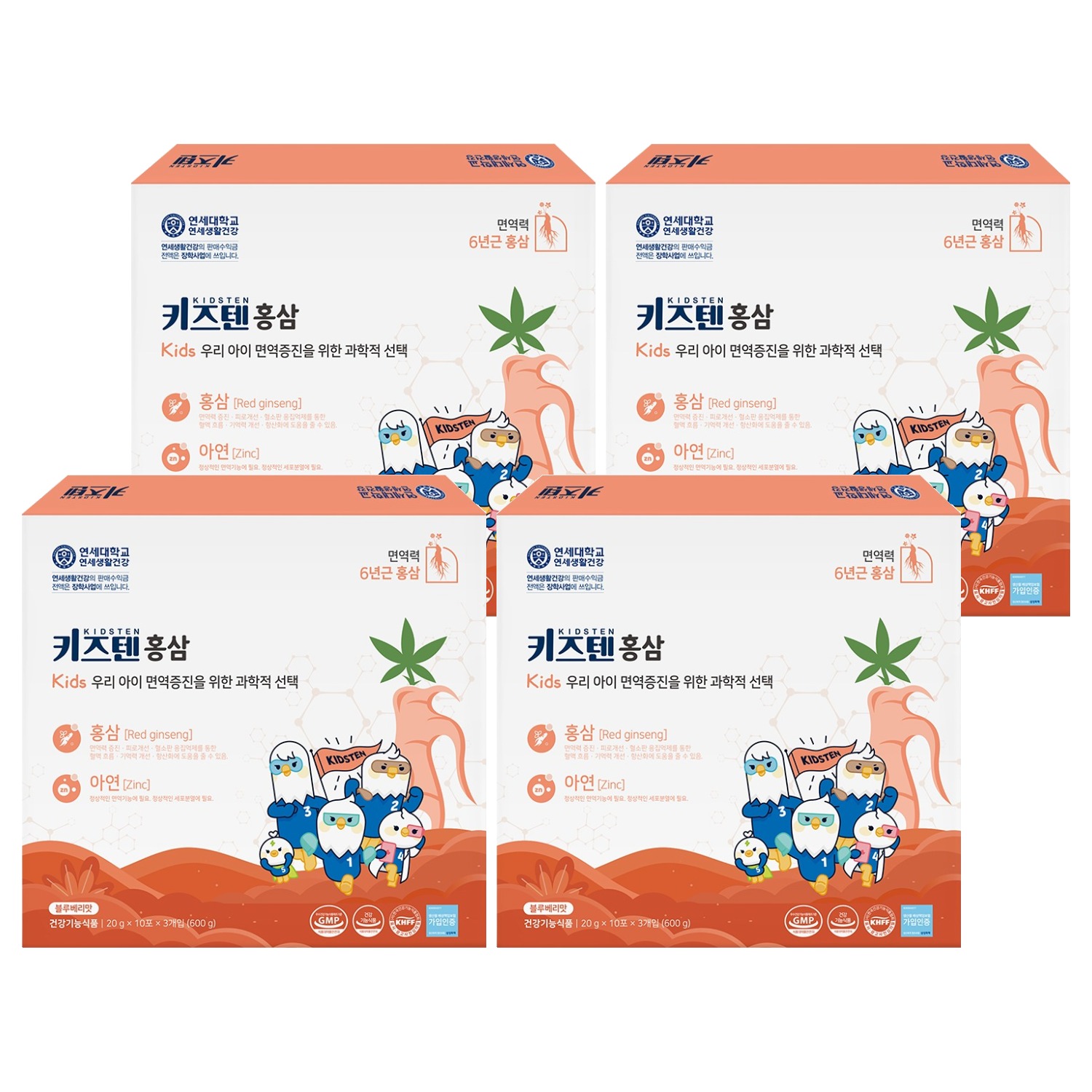 키즈텐 홍삼, 600g, 4개, 현재가 132,590원