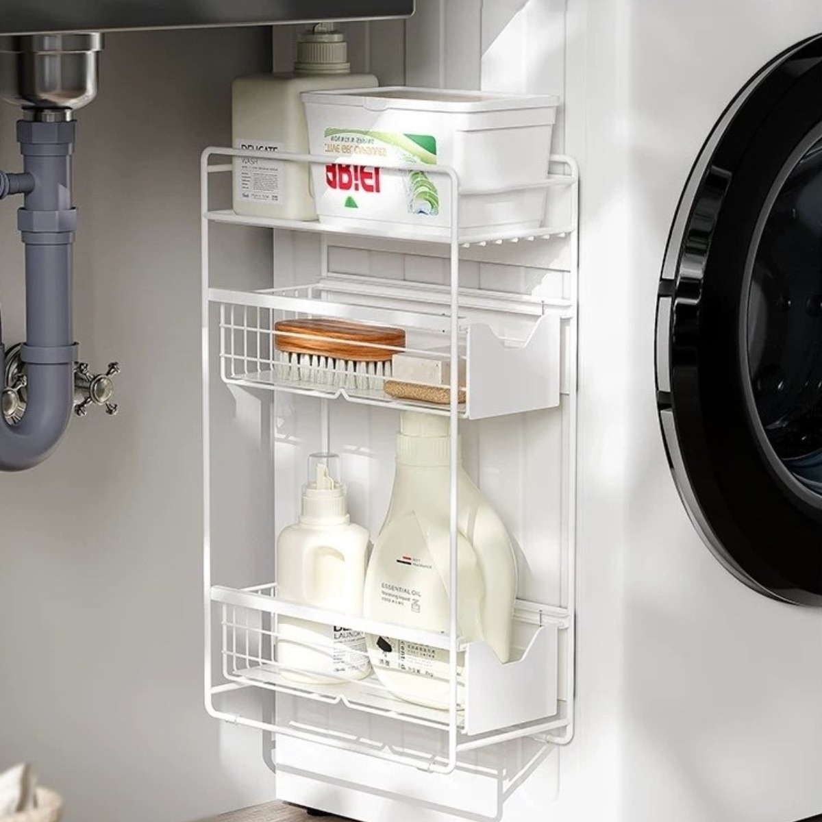 자석식 수납정리 선반 틈새 세탁기 선반 34,000원