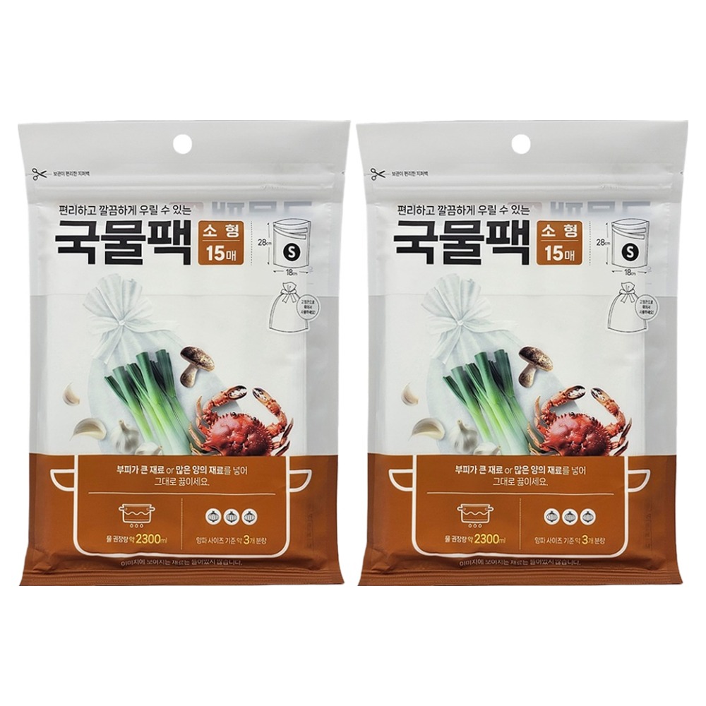 집사람 국산 일회용 대용량 국물팩, 2개, 15개입, 소(S) 6,000원