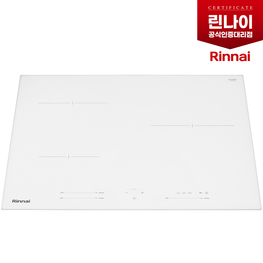 [최근생산제품] 린나이 인덕션 3구 유로케라글라스 고화력 전기레인지 신상품 신제품 화이트 439,000원