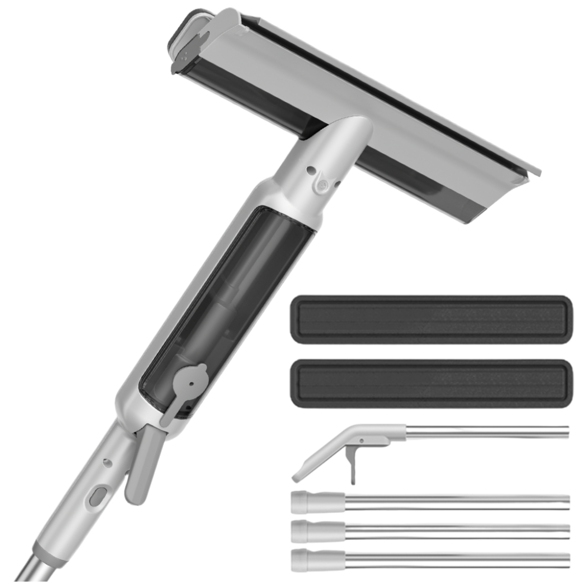 분사형 유리 스퀴지 오수 회수 길이조절 4in1 창문 청소기, 하얀색, 1개 27,320원