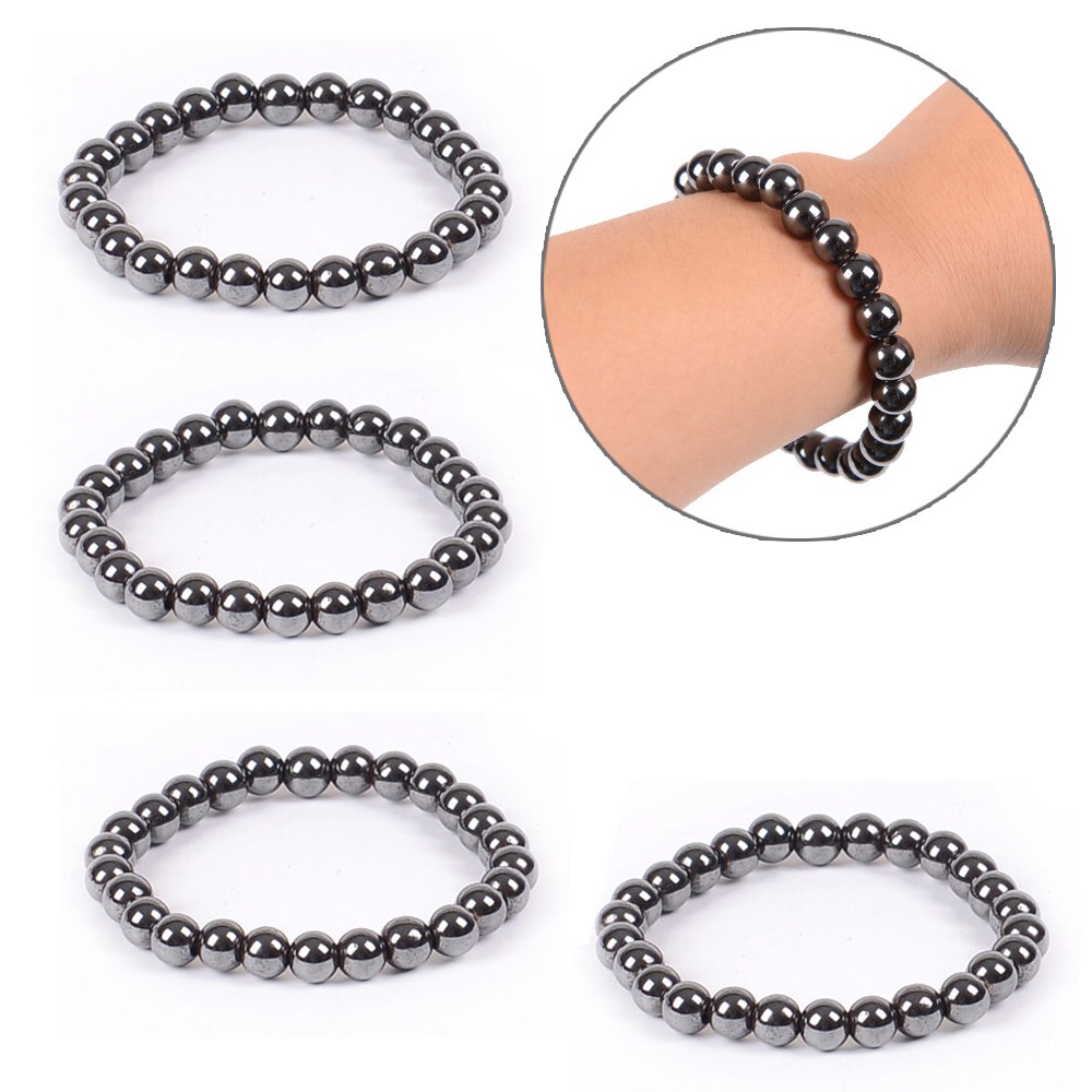 [4개 묶음] (자석팔찌 NO.11 2P+2P) 알크기 8mm패션 구슬 메탈 자석 팔찌 발찌 마그네틱 선물 남녀공용 6,800원