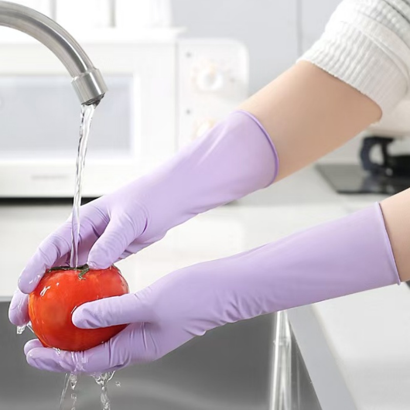 속쿠 100매 롱 니트릴장갑 일회용 청소 장갑, 1세트, M, 자주색 26,800원