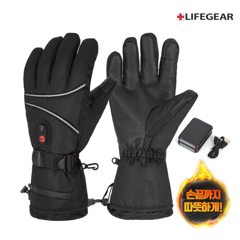 LIFEGEAR 스마트 발열 장갑 KC인증 USB 열선장갑 뱉3단계 온도조절 발열장갑 충전식 방수 방한장갑 오토바이 자전거 스쿠터 겨울 낚시장갑 배달 방한 스마트폰 터치 배터리포함 49,900원