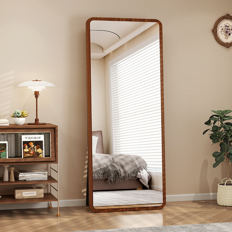 데보코 우드 스탠드 벽걸이 전신거울 40 x 155 cm, 월넛 39,800원