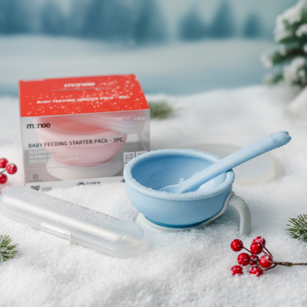 모니 실리콘 이유식기 초기 중기 이유식 시작, 1세트, 핑크 16,700원