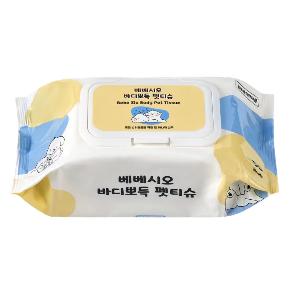 베베시오 바디뽀득 50매 강아지 물티슈 고양이 바디티슈 펫티슈 저자극 목욕, 1개, 50개입 5,300원