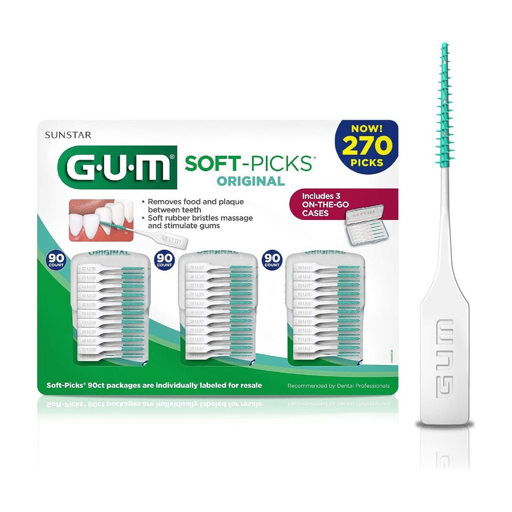 Sunstar GUM 1회용 플라그 제거 리필 치간 칫솔 대용량 270개, 1개, 270개 51,100원