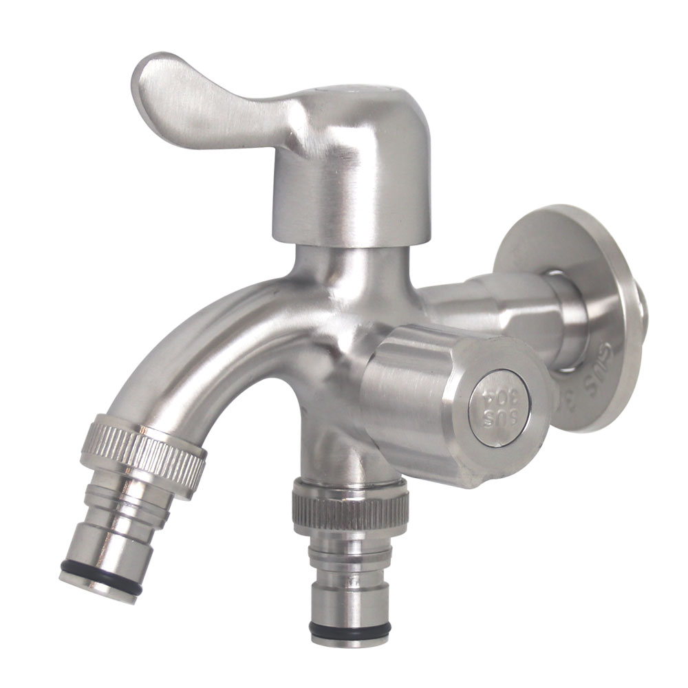 올스텐 SUS304 양커플링 양갈래 수도꼭지 두갈래 수전 세탁기 베란다, 1개 12,900원