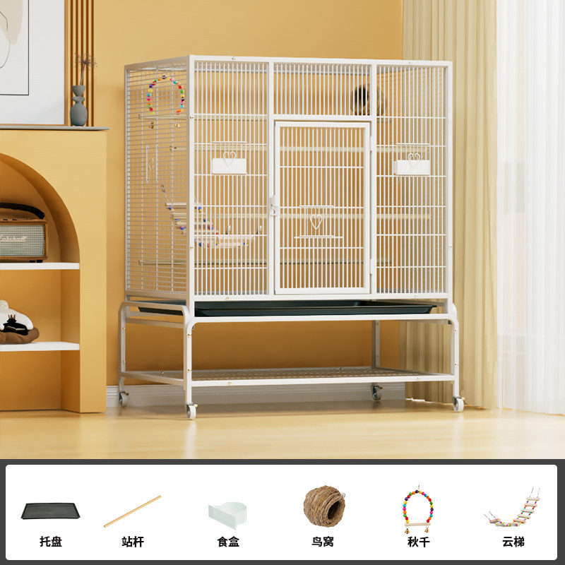 대형 앵무새 3층 아크릴 새장 바퀴 이동식 투명 철제 사육장 놀이 공간 넓은 조립식 새집 156,300원