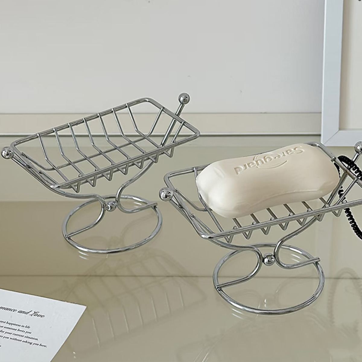 엠컴퍼니 스텐 비누 받침 트레이 무타공 물빠짐 비누 받침대 세면대 비누홀더 인테리어 욕실 비누각 거치대 화장실 비누 케이스 [akfhs-6540287] 7,500원