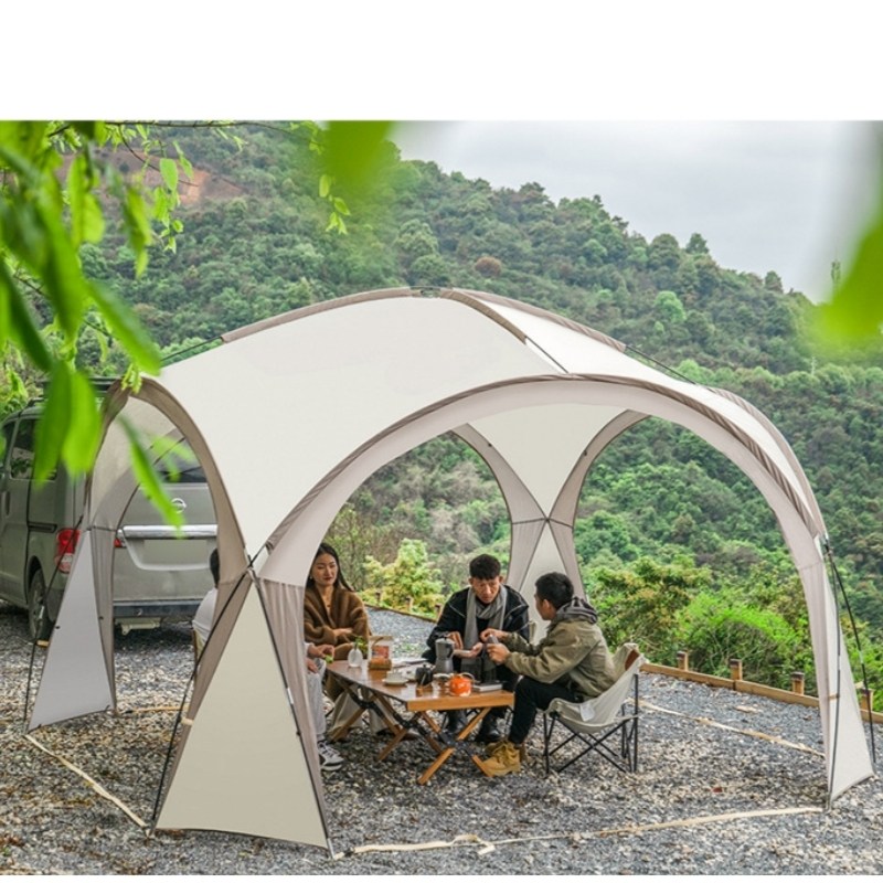 사계절 방수 캠핑 그늘 캠프 타프 돔형 텐트 야외 캠핑 돔형 돔 쉘터 스카이 텐트, 베이지 162,380원