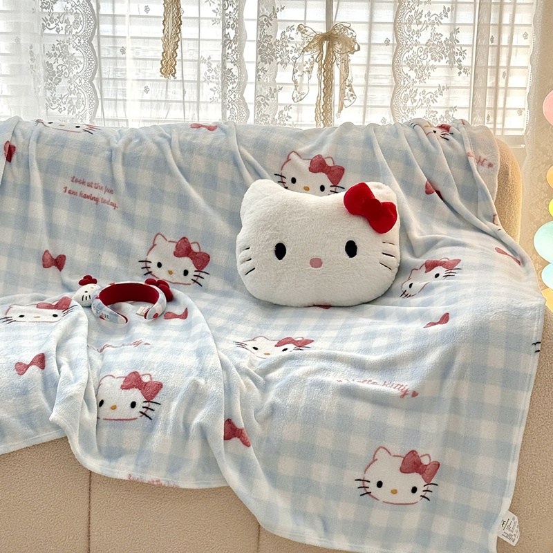 헬로키티 극세사 대형 무릎 낮잠 담요 휴대용 학교 사무실 피크닉 캠핑 핑크 26,000원