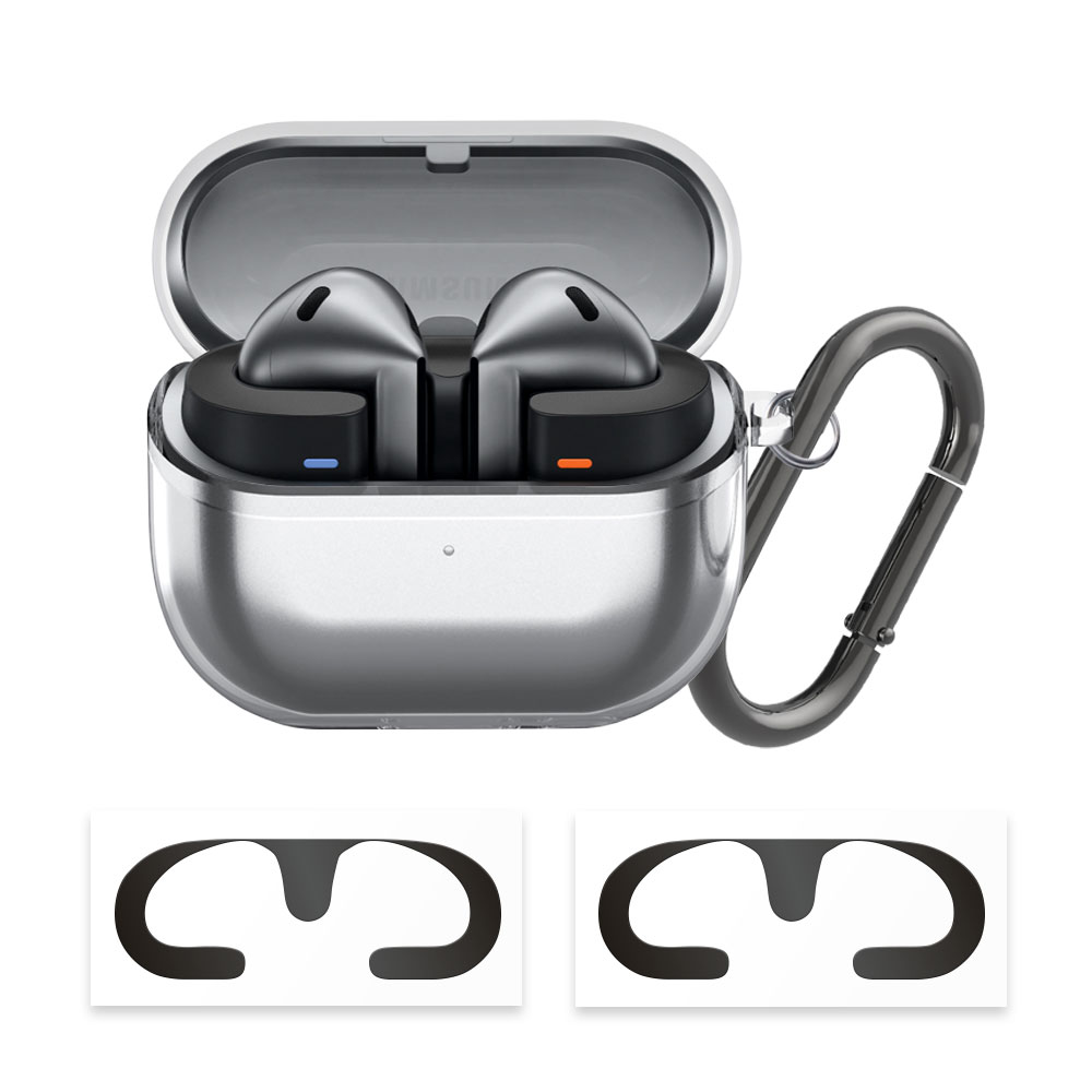 리아몬트 갤럭시 버즈3 / 버즈3 프로 클리어 변색없는 투명 케이스 + 철가루 방지 스티커 2매 세트 8,900원