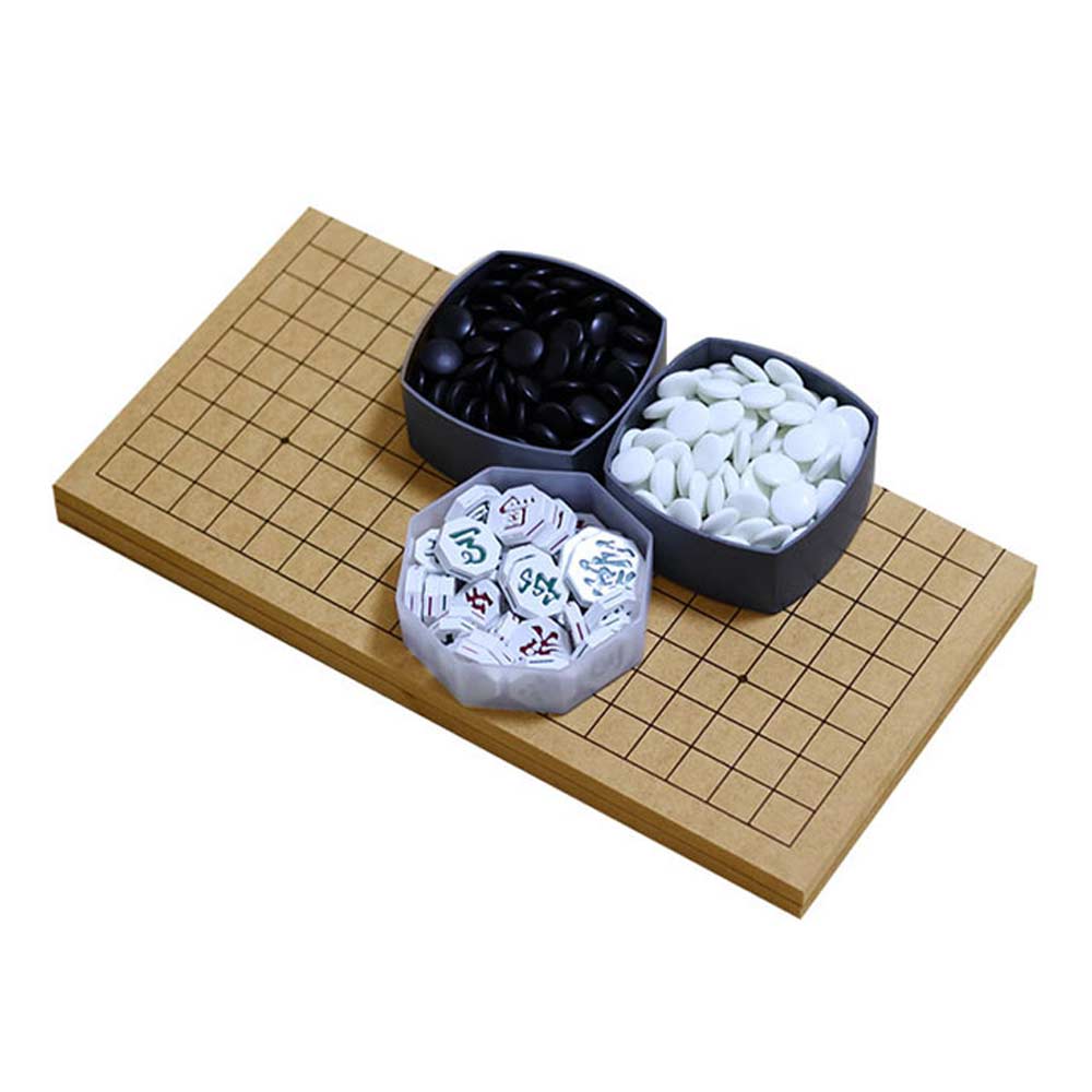 1.2cm 접판 바둑판 장기판 겸용 + 정석 바둑알 + 장기알, 브라운, 1세트 21,400원
