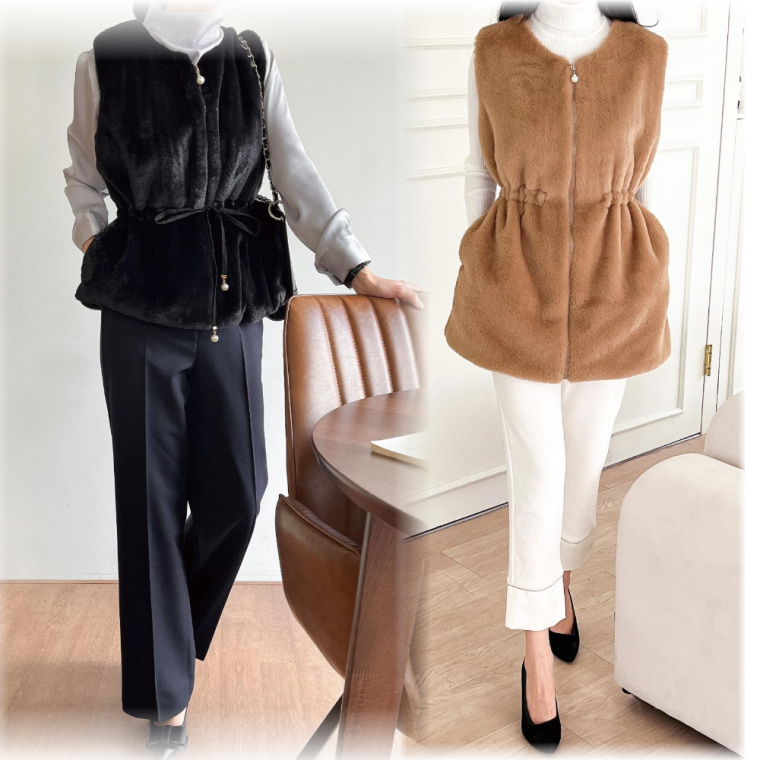 밍크퍼조끼 롱밍크조끼 여성 조끼 밍크조끼 베스트 퍼 에코 14,150원