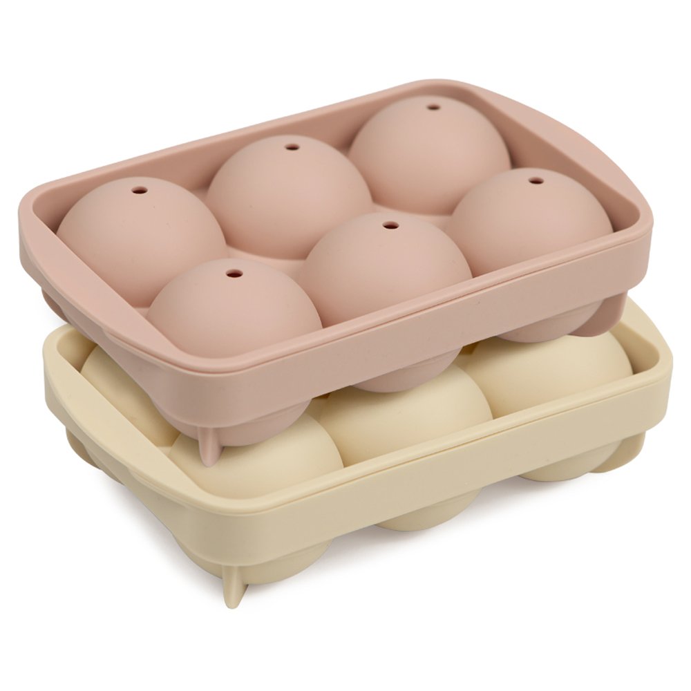 인콕 실리콘 원형 얼음틀 6구 2종 세트, 옐로우 + 핑크, 1세트 13,100원