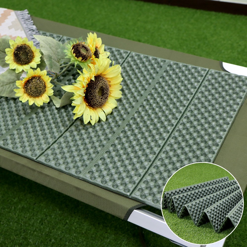 쿠셔니 1인용 엠보싱 발포 매트 등산 백패킹 캠핑 + 휴대용 보관 가방, 1인용매트(14단 접이식)_카키 8,900원