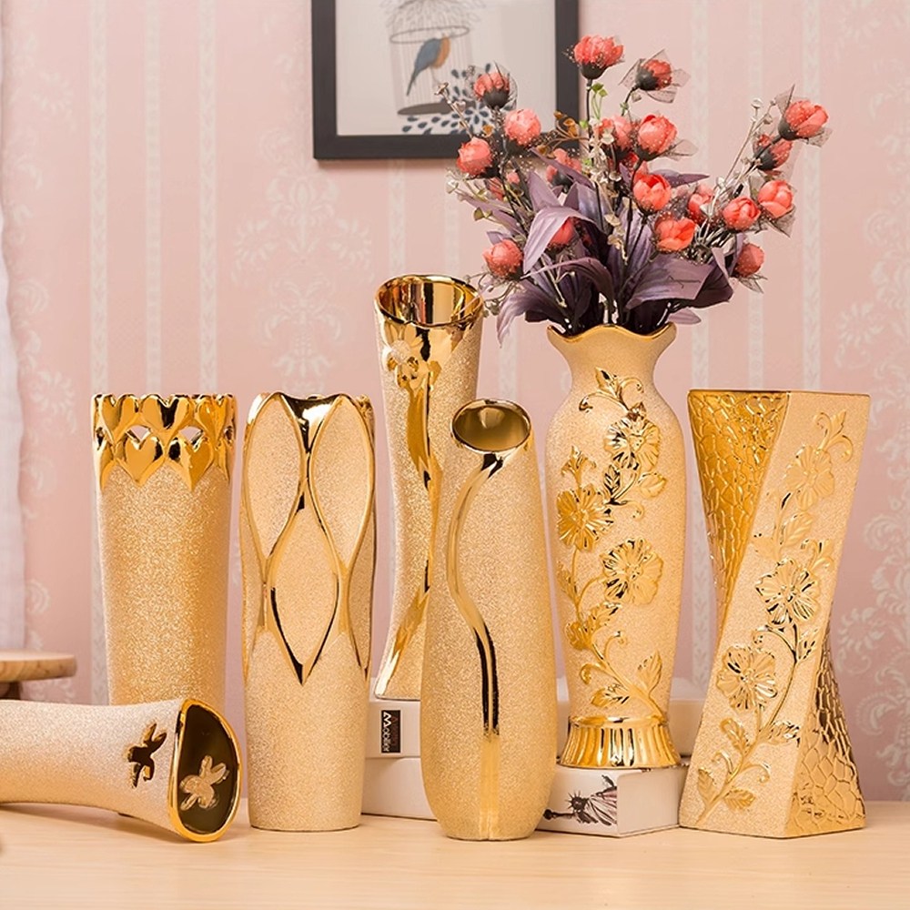 고급스러운 화병 장식장 테이블 꽃병 인테리어 아우레아 42,000원