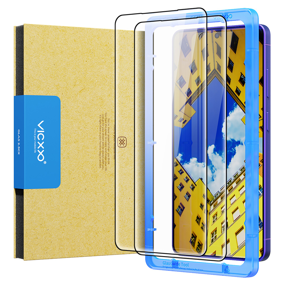 빅쏘 부착 가이드 지문 인식 고투명 9H 강화유리 액정 보호필름 2p 세트 8,400원