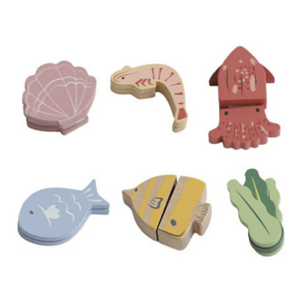 피에스타 원목 썰기 해물 6종 소꿉놀이 세트 299,800원