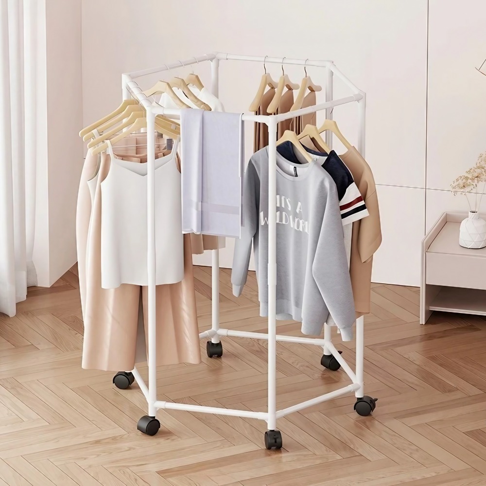 마일드하우스 회전 이동식 스탠드 행거, 화이트 14,900원