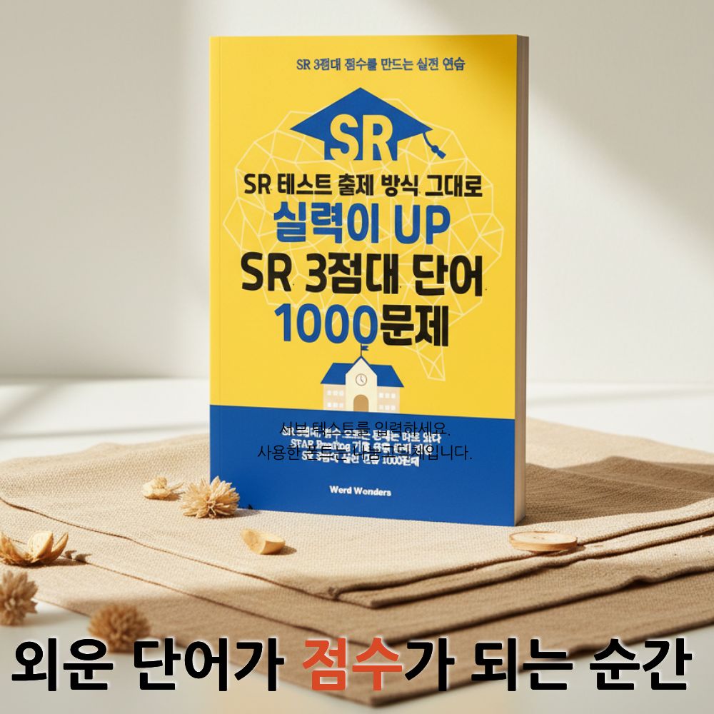 SR테스트 기출 3점대 1000문제, 워드원더스, 레벨 1 28,500원